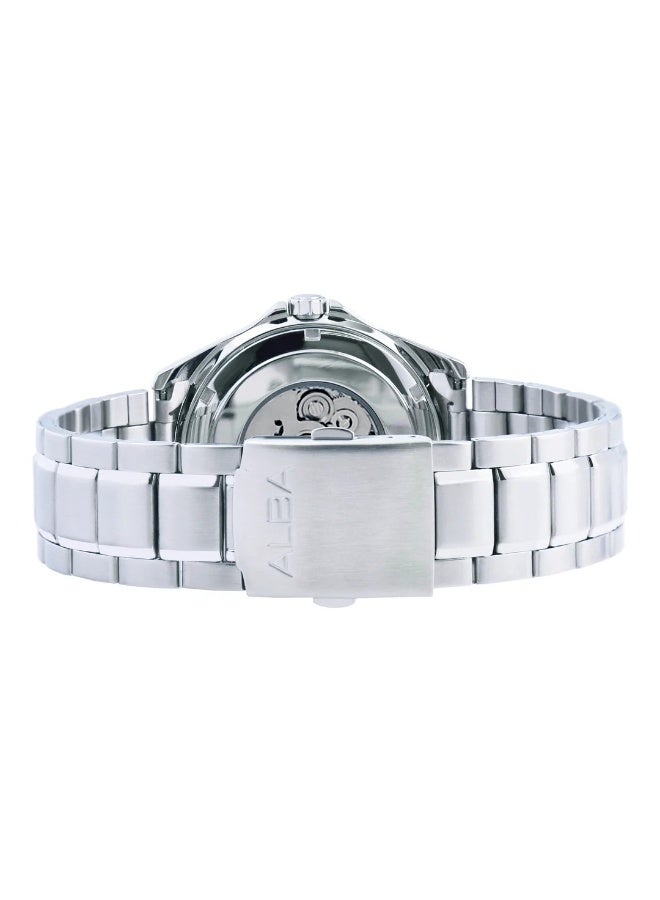 Alba Mechanical Automatic Men’s Watch AL4751X1, 43 mm Black Dial, Stainless Steel Case & Bracelet, 100 m WR - Image 4