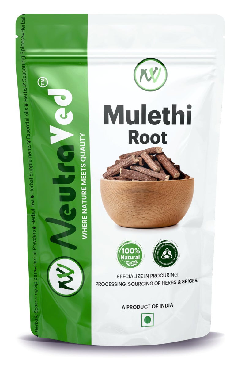NeutraVed Mulethi Stick 100g | Natural Licorice Root (Yashtimadhu) | Suitable for Eating, Herbal Use, Skin & Hair Care | Natural A-Grade Mulethi - Image 1