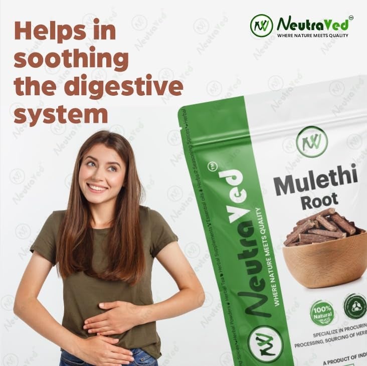 NeutraVed Mulethi Stick 100g | Natural Licorice Root (Yashtimadhu) | Suitable for Eating, Herbal Use, Skin & Hair Care | Natural A-Grade Mulethi - Image 5