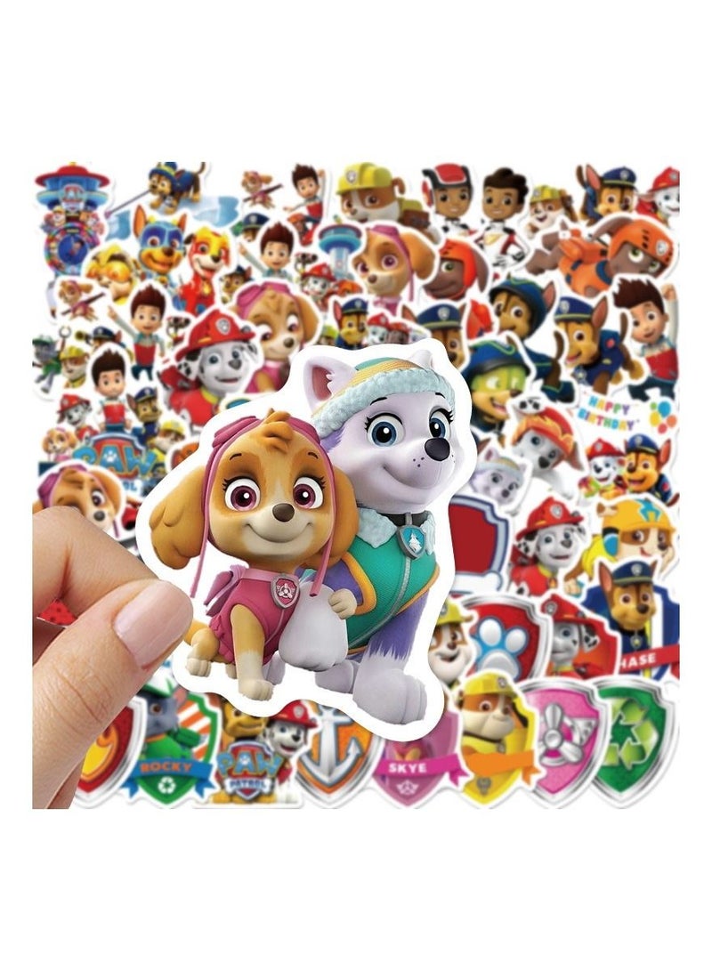 JOLLITY LLC 50pcs Paw Patrol Cartoon 3D Stickers Computer Water Cup Skateboard Guitar Luggage Without Leaving Glue DIY Waterproof - Image 5
