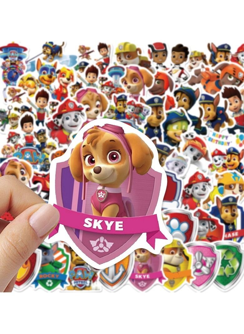 JOLLITY LLC 50pcs Paw Patrol Cartoon 3D Stickers Computer Water Cup Skateboard Guitar Luggage Without Leaving Glue DIY Waterproof - Image 4