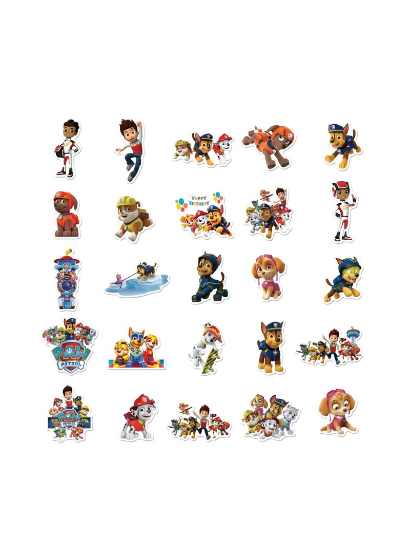 JOLLITY LLC 50pcs Paw Patrol Cartoon 3D Stickers Computer Water Cup Skateboard Guitar Luggage Without Leaving Glue DIY Waterproof - Image 3