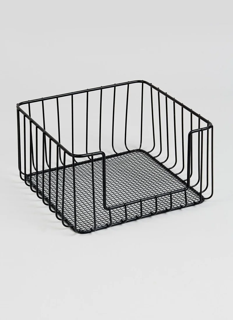 Matalan Black Wire Stackable Storage Basket