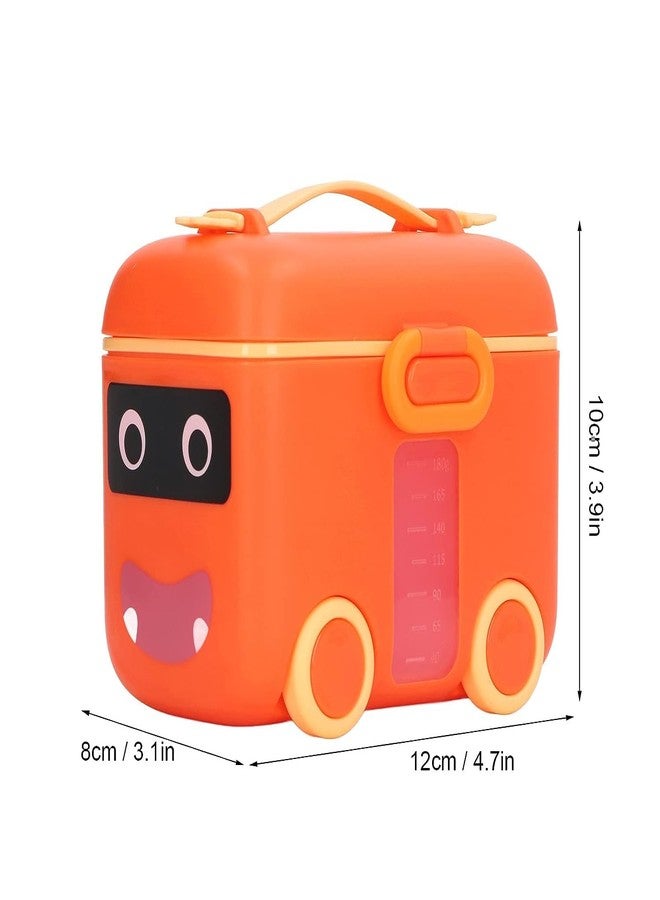 HOLLIO First Feed Box for Baby, Powder Box Containers with Lids and Spoons Kids Milk Powder Box Multi-Functional Meal Box 180gram (Orange) - Image 2