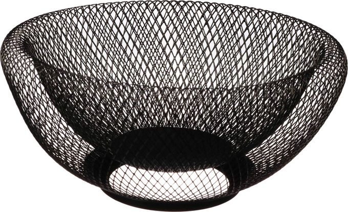 Cq acrylic Metal Wire Fruit Basket,Large Round Storage Baskets for Bread,Metal Wire Bread Fruit Bowl Vegetable Stand Holder for Snacks,Modern Fruit Bowl Decorate Kitchen Counter,Black - Image 1