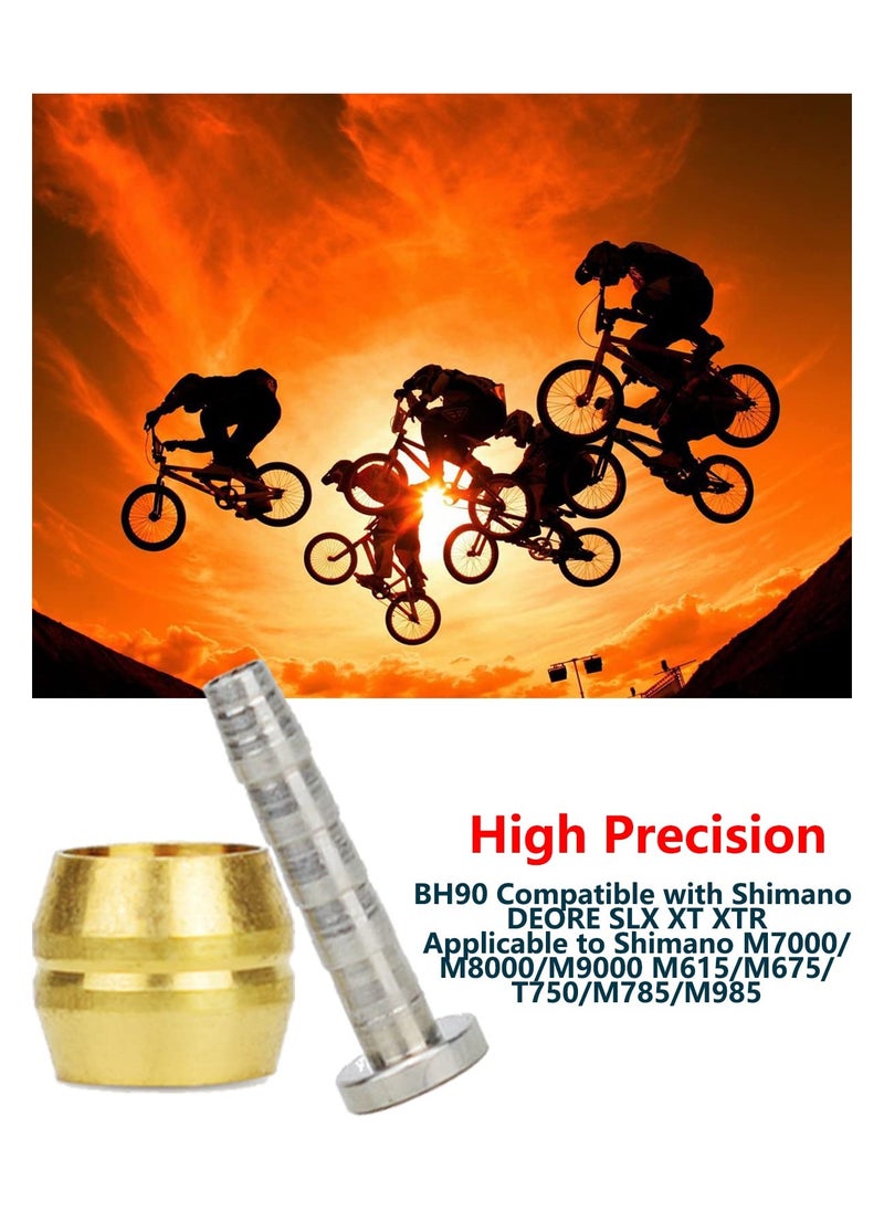 Generic - 14 PCS BH90 Brake Olive and Barb Kit for Shimano and Avid SRAM Mountain Bikes, Includes Brass Olives and Steel Connectors for Hydraulic Disc Brake Hoses. - Image 1