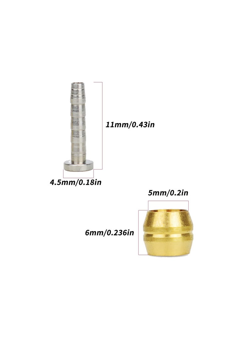Generic - 14 PCS BH90 Brake Olive and Barb Kit for Shimano and Avid SRAM Mountain Bikes, Includes Brass Olives and Steel Connectors for Hydraulic Disc Brake Hoses. - Image 1