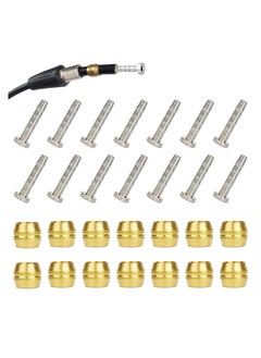 14 PCS BH90 Brake Olive and Barb Kit for Shimano and Avid SRAM Mountain Bikes, Includes Brass Olives and Steel Connectors for Hydraulic Disc Brake Hoses.