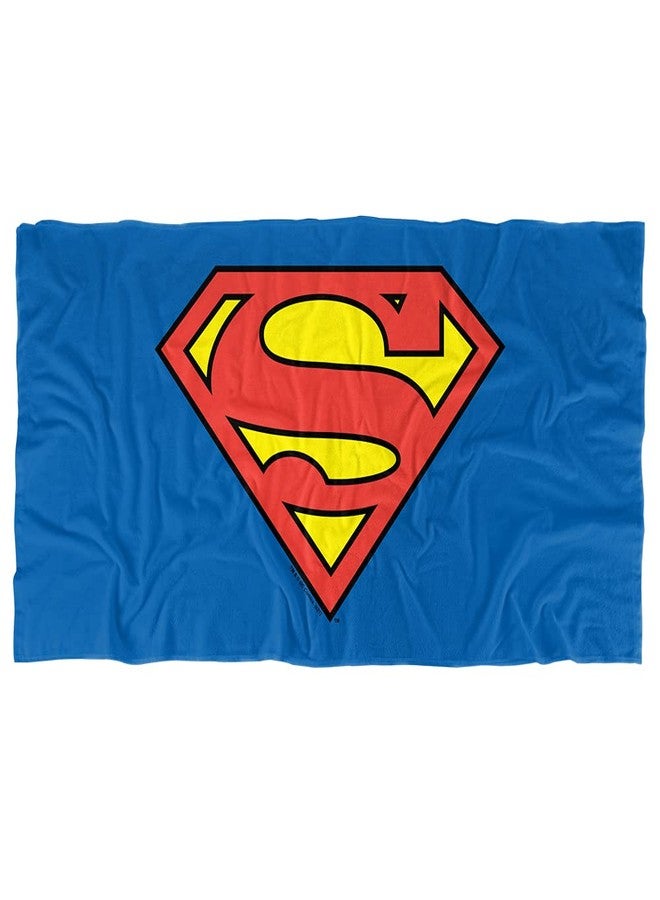 LOGOVISION Superman Classic Logo Officially Licensed Beach Towel 30" X 60" - Image 1