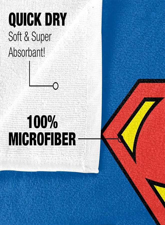 LOGOVISION Superman Classic Logo Officially Licensed Beach Towel 30" X 60" - Image 4