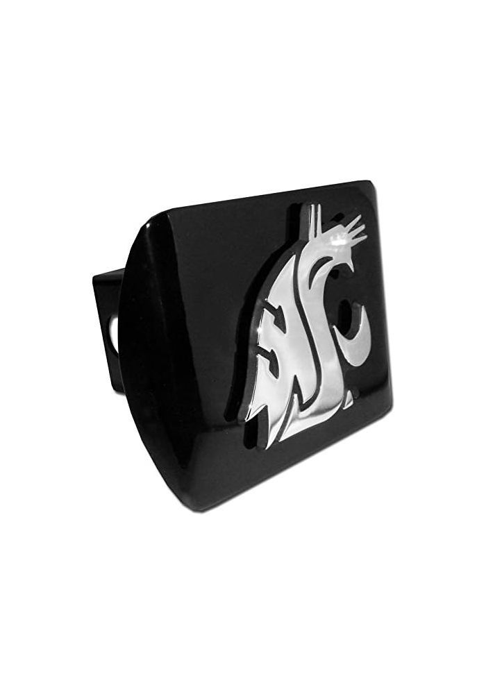 Elektroplate Washington State Cougars WSU Black Metal NCAA Trailer Hitch Cover