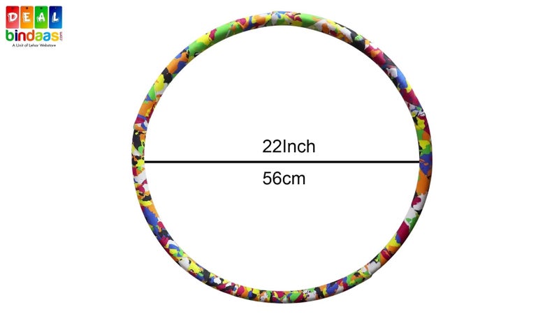 TOY CLOUD Hula Hoop for Adults & Kids - 56cm Foam Yoga Fitness Ring, Interlockable Gymnastics Rings, Multi-Colour - Image 4