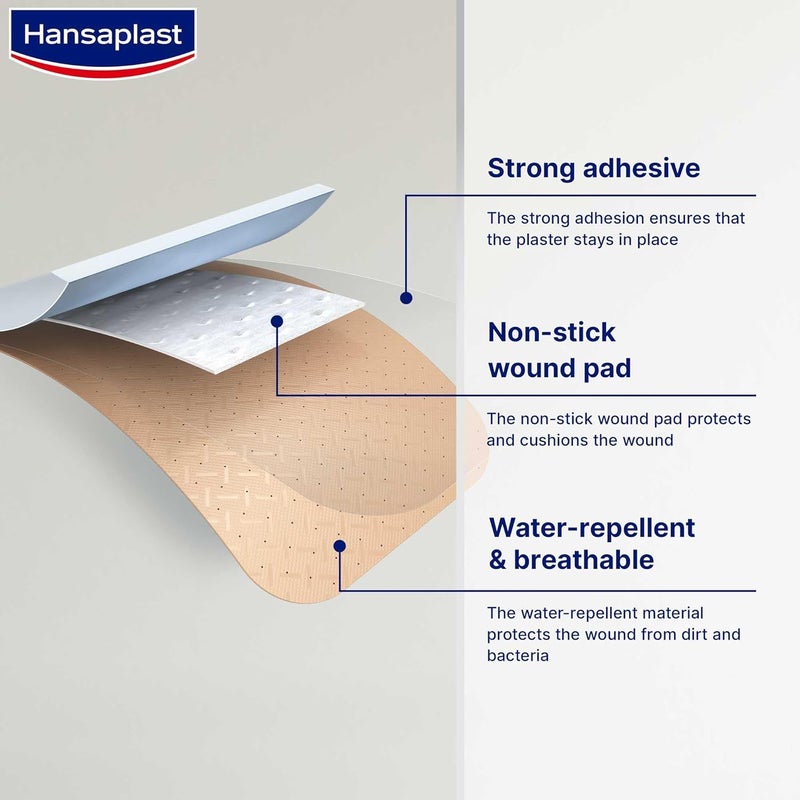 Hansaplast Universal Spot Plasters, Water-Resistant & Strong Adhesion, 50 Strips - Image 3