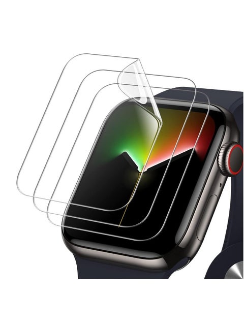 Screen Protector For Apple Watch Series 9/8/7 45mm Flexible TPU Film Anti-Scratch HD Clear 3-Pack