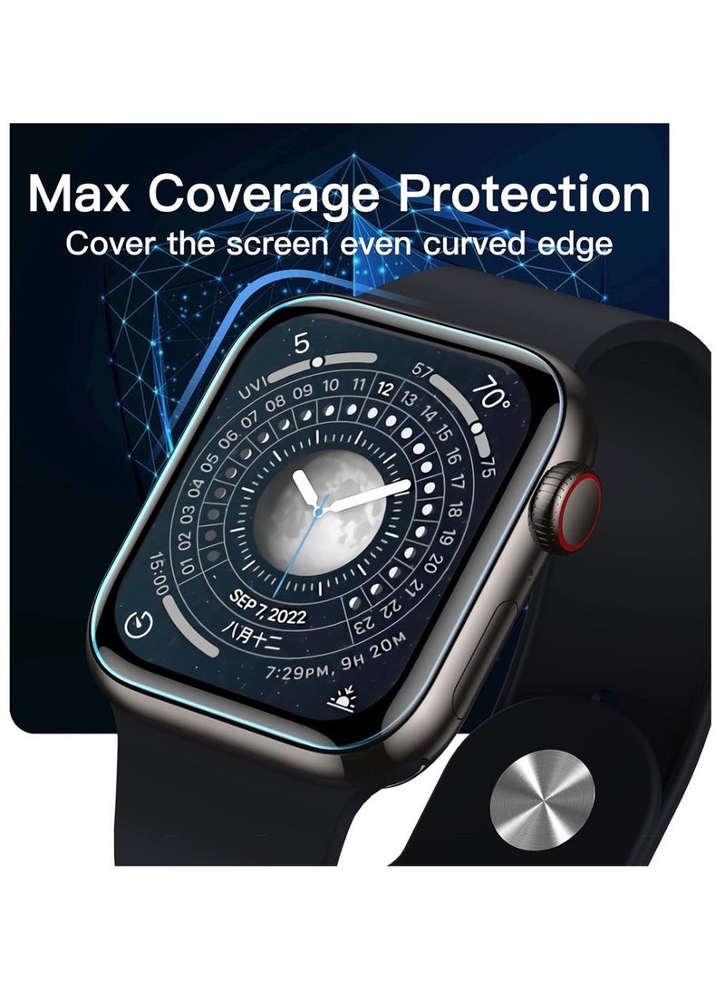 حماية شاشة لسلسلة Apple Watch 9/8/7 45mm فيلم TPU مرن مضاد للخدش HD واضح 3-pack - Image 5