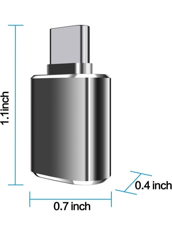 جروسي 2 قطعة محول من نوع C و Lightning إلى USB، محول OTG للكابل الشحن للبيانات من النوع-C 3.0 الذكر إلى الأنثى USB، مُصمم للاستخدام مع MacBook، iPad، أجهزة الكمبيوتر المكتبية، أجهزة الكمبيوتر المحمولة، المناظير، شواحن وأجهزة أخرى - Image 4