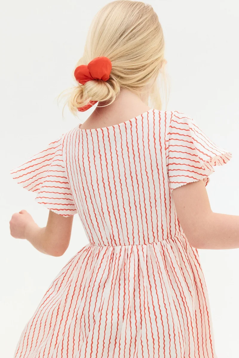 H&M Flutter-sleeved cotton dress