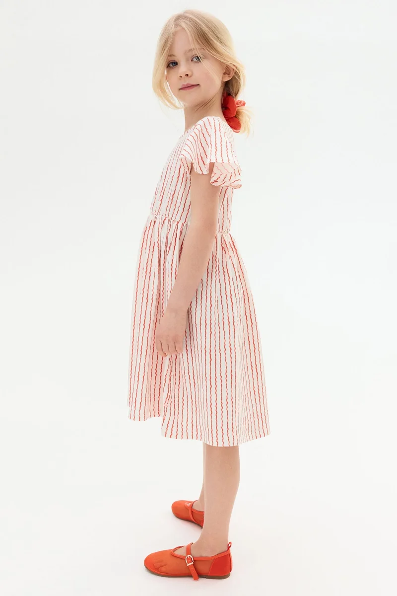 H&M Flutter-sleeved cotton dress