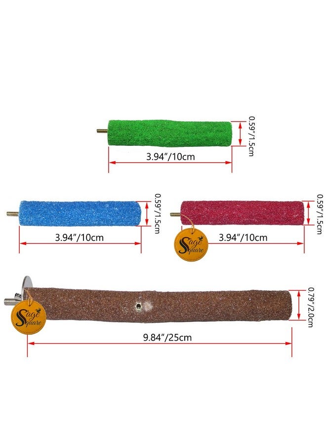 سايج سكوير قفص تسلق مرح من الخشب الطبيعي مكون من 3 مراحل من Sage Square، حامل/لعبة للطيور على شكل مجثم معلق - Image 4