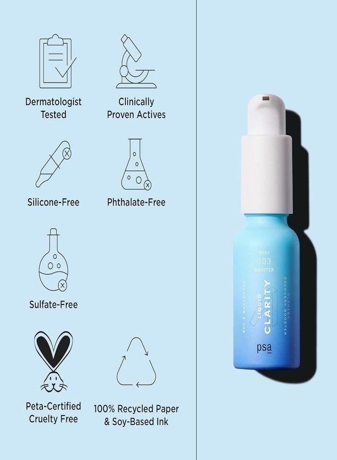 PURPOSEFUL SKINCARE بي إس إيه - معزز استعادة العيوب بتركيبة سائلة من BHA وباكوشيول | زنك PCA، لحاء الصفصاف، زيت الكمون الأسود | مناسب لجميع أنواع البشرة (15 مل | 0.5 أونصة) - Image 3