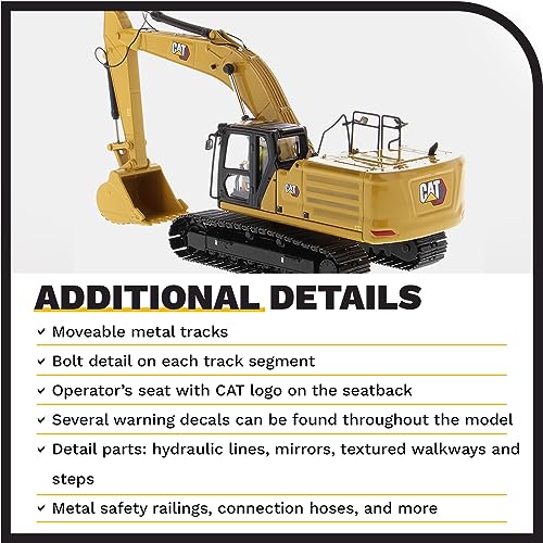 Diecast Masters CAT Caterpillar 336 Next Generation Hydraulic Excavator and Operator High Line Series 1/50 Diecast Model 85586 - Image 5