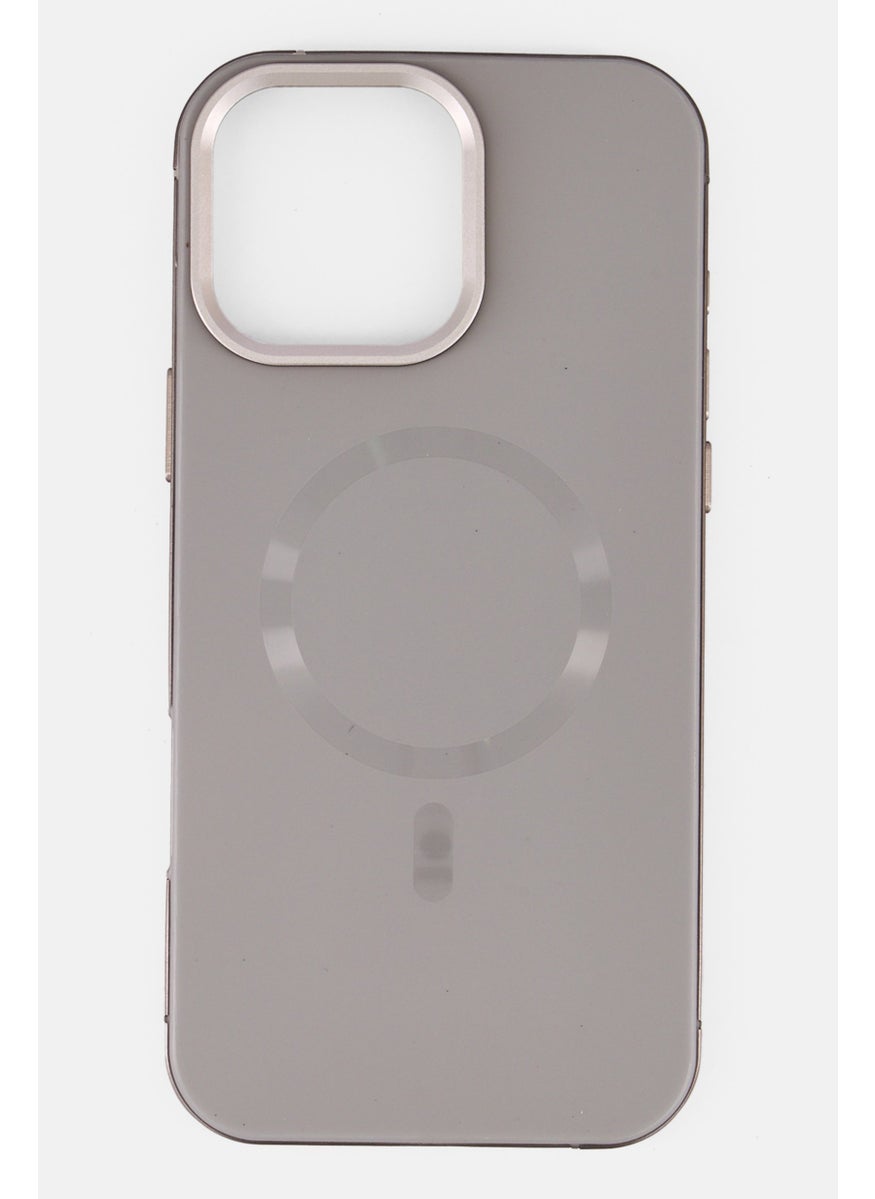 LEVELO iPhone 16 Pro Max Magsafe Compatible Silicone Case, Grey  - Image 1