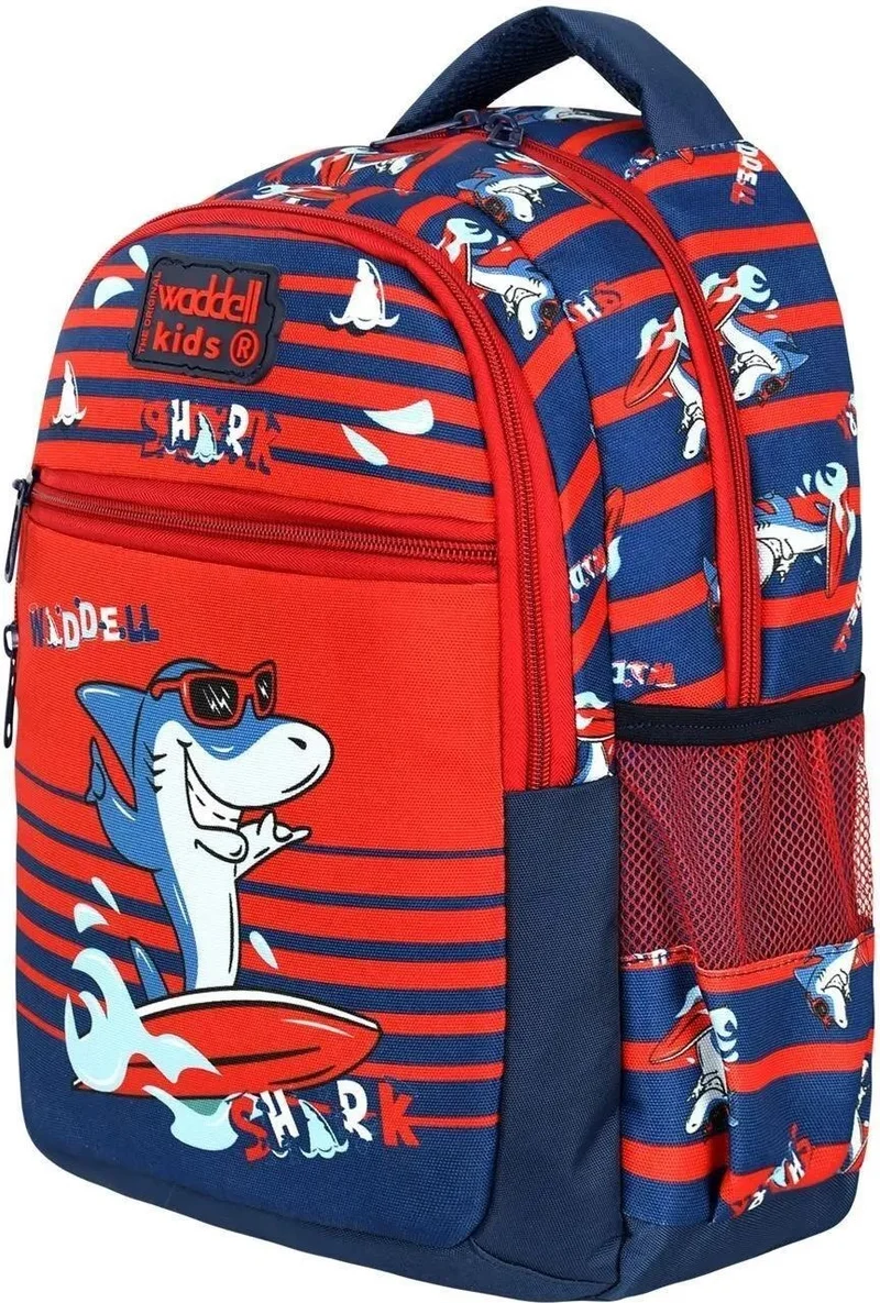 Masho Trend Surfer Shark School Bag + Lunch Box + Water Bottle Fish Bag Boys Primary School Bag Shark Bag