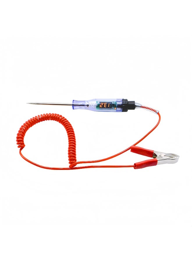 Flossie A retractable digital test pen with spring-loaded leads, compatible with 5–120 V, featuring a digital voltage display and automatic bidirectional voltage testing. Easy to use, beautifully designed, and powerful, it meets a variety of testing needs and requires no batteries. - Image 1