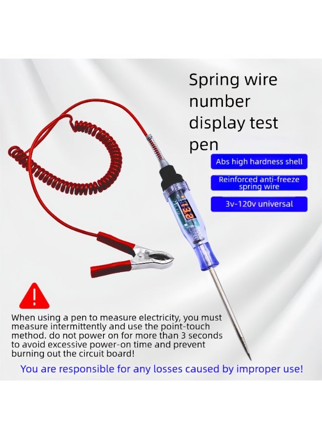 Flossie A retractable digital test pen with spring-loaded leads, compatible with 5–120 V, featuring a digital voltage display and automatic bidirectional voltage testing. Easy to use, beautifully designed, and powerful, it meets a variety of testing needs and requires no batteries. - Image 5