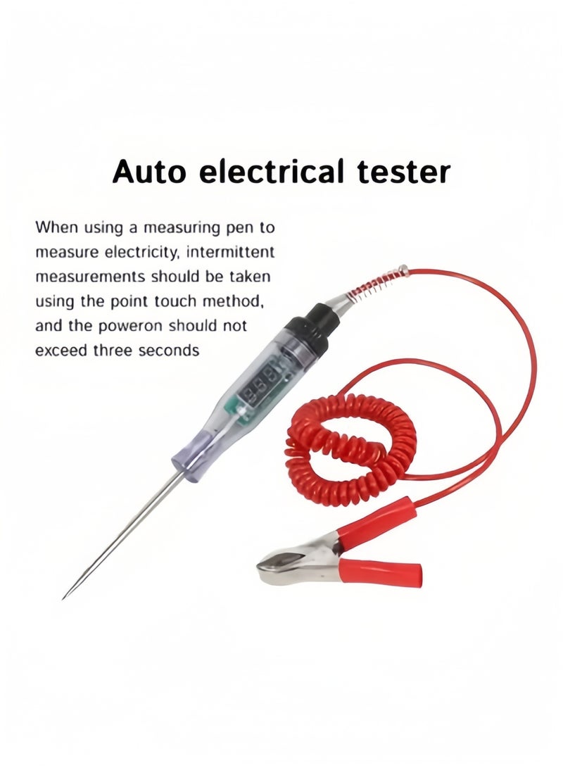Flossie A retractable digital test pen with spring-loaded leads, compatible with 5–120 V, featuring a digital voltage display and automatic bidirectional voltage testing. Easy to use, beautifully designed, and powerful, it meets a variety of testing needs and requires no batteries. - Image 2