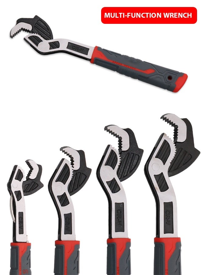 Multi-Functional Self-Locking Adjustable Wrench, Corrosion-Resistant Heavy-Duty Mechanic Tool, Large Opening Adaptive Universal Industrial Spanner Wrench with Quick-Adjust Feature, Rubber Grip, and Hanging Hole - for House Repairs, Plumbing, Automotive, and DIY Projects - Image 1