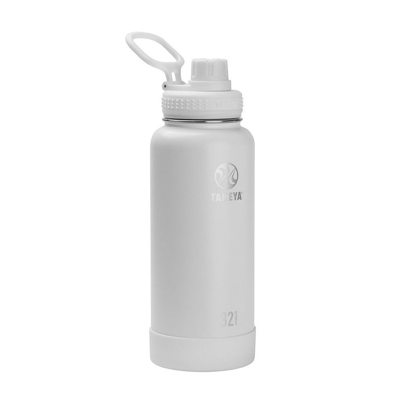 Takeya Actives Water Bottle with Spout Lid - Bottle with Double Stainless Steel Insulation - Dishwasher Safe & BPA-Free - Bottle with Spout Lid & Removable Bumper - 32 oz, Arctic - Image 1
