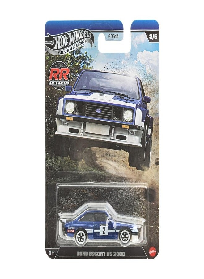 Hot Wheels Silver Series Rally Racers Ford Escort RS 2000 [Blue] 3/5, 1:64 Scale Diecast Toy Vehicle - Image 1