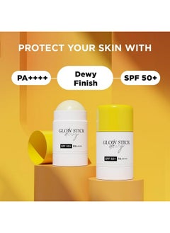 SunScoop SunScoop Glow Stick Dewy SPF 50+ PA++++ |, UVA UVB rays protection| Vitamin C for glow | Oats for dull skin | Dewy Finish | Easy Reapplication | No White cast | Combination to Dry skin | 18g  - Image 3