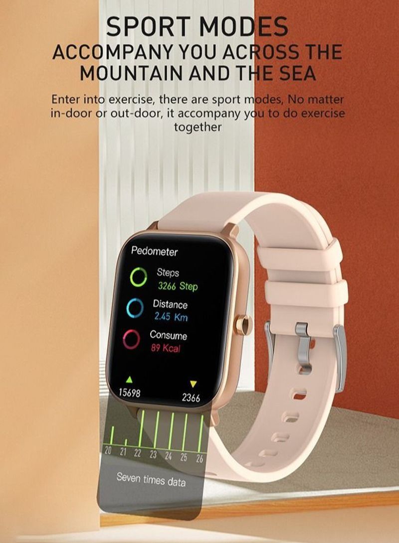 NIBEMINENT 5.1 Bluetooth Calling Smart Watch Gold - Image 2