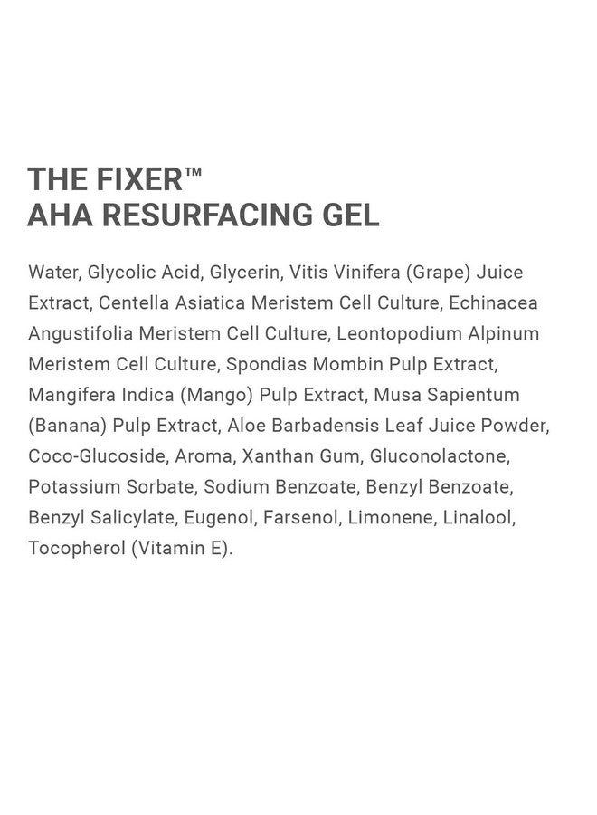 Intelligent Nutrients The Fixer Aha Resurfacing Gel Formerly Glycolic Gel Regenerating Plantbased Chemical Peel Exfoliant Alternative For Face Cell Turnover To Reduce Fine Lines (1 Oz) - Image 2