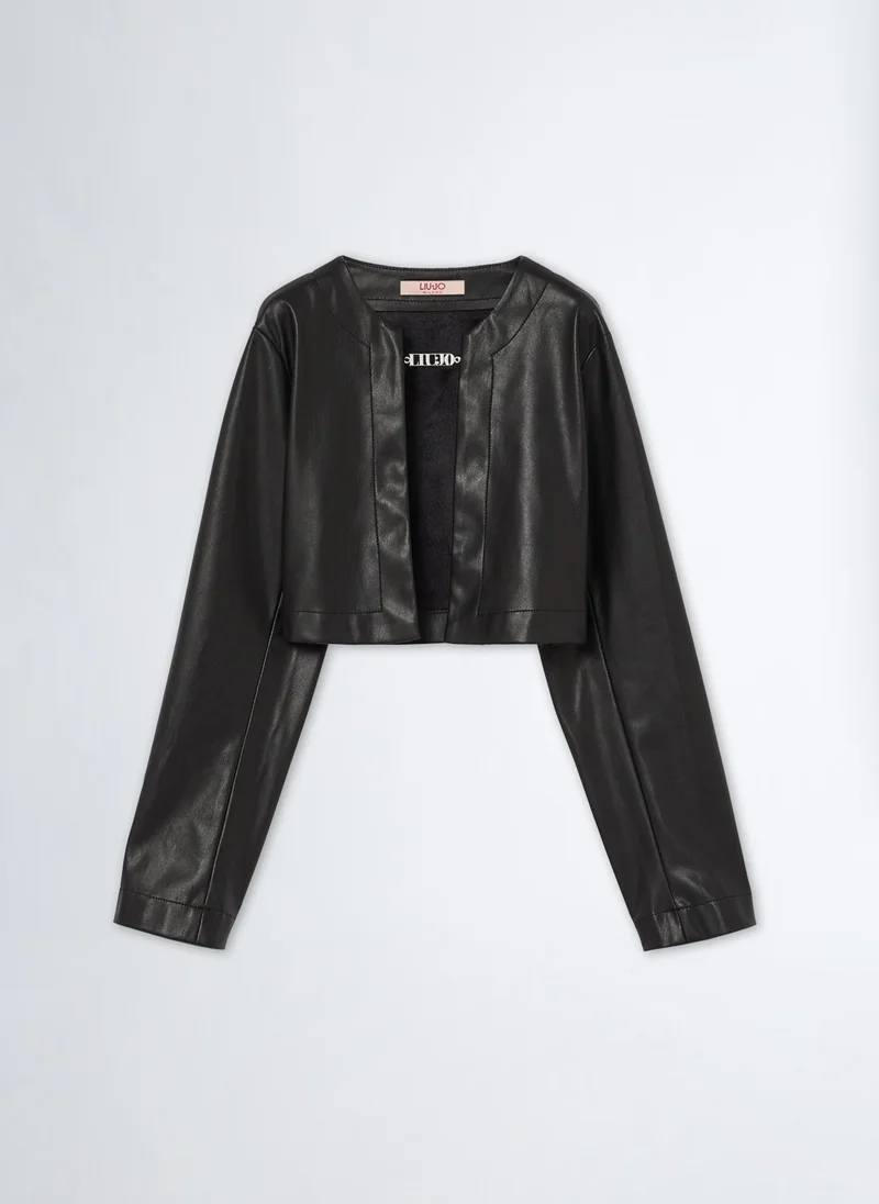 ليو جو جاكيت من القماش المطلي