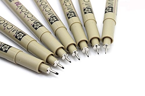 Sakura Pigma Micron Pen 005 Black Ink Marker Felt tip Pen, Archival Pigment Ink, fine Point for Artist Drawing pens - 8 Pen Set - Image 2