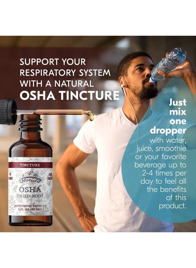 FLORIDA HERBS OSHA Root Liquid Extract for Respiratory Support, Organic OSHA Tincture Natural Lung Detox 2 Fl Oz - Image 2