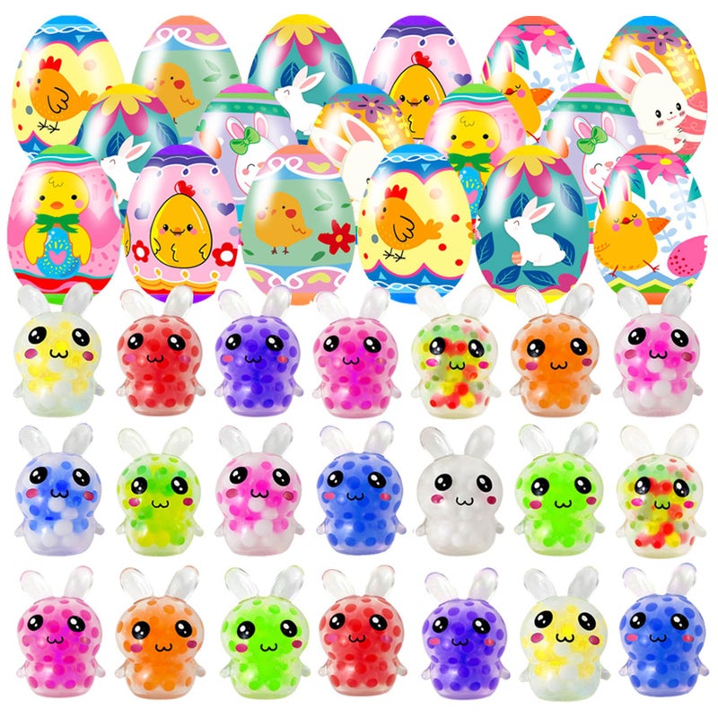 Holydeck 24 Pack Prefilled Easter Eggs with Squeeze Toys Colorful Easter Eggs with Variety Easter Stress Balls Great for Easter Basket Stuffers and Party Favors Easter Egg Fillers - Image 3