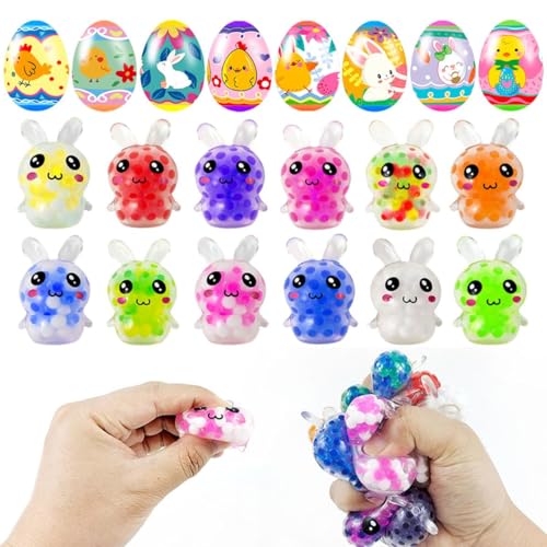 Holydeck 24 Pack Prefilled Easter Eggs with Squeeze Toys Colorful Easter Eggs with Variety Easter Stress Balls Great for Easter Basket Stuffers and Party Favors Easter Egg Fillers - Image 5