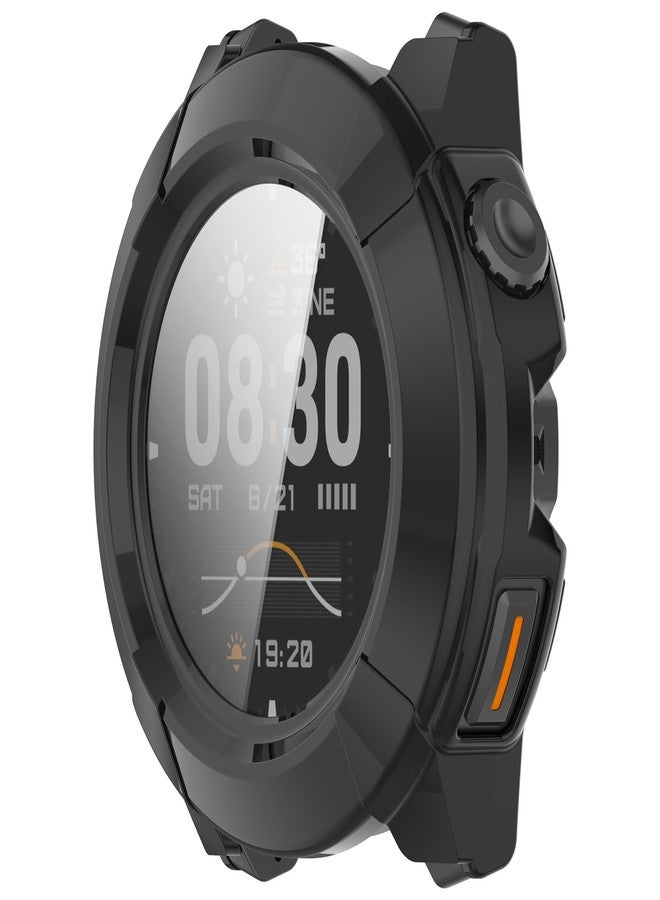 AWADUO Compatible with COROS NOMAD Smartwatch Full Coverage PC Protective Case Cover with Tempered Glass Touchable Screen Protector Smartwatch Accessories(Black) - Image 2