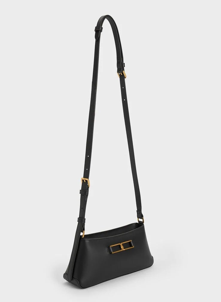 Charles & Keith Gabine Leather Trapeze Shoulder Bag - Image 2