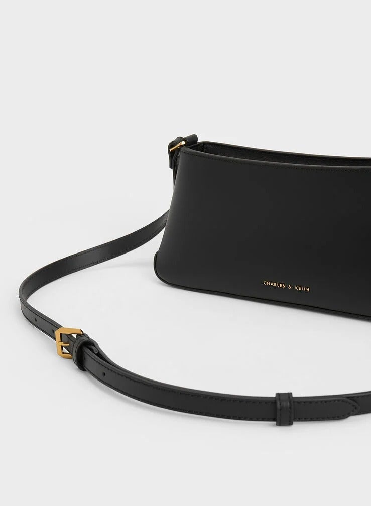 Charles & Keith Gabine Leather Trapeze Shoulder Bag - Image 5
