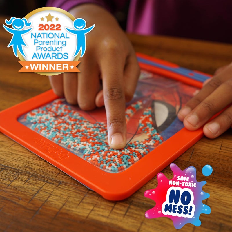 Sky Castle DoodleJamz Marvel JellyPics - Sensory Drawing Pads Filled with Non-Toxic Squishy Beads and Gel â€“ Includes Stylus, Removable 2-Sided Emoji Backer Card (Spider-Man, Series 1) - Image 3