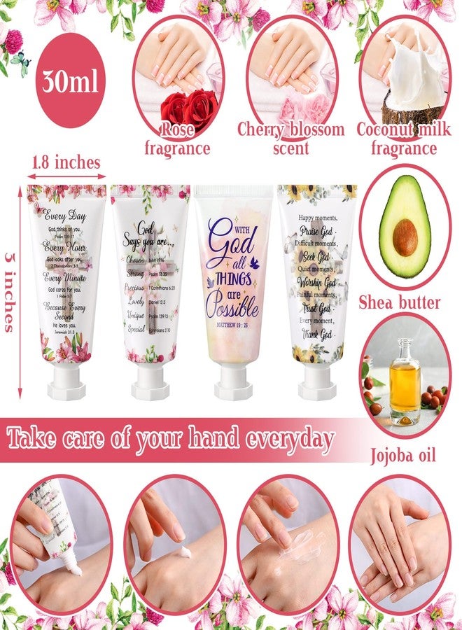 Sacubee 100 Pcs Christian Hand Cream Bulk Gifts for Women Bible Verse Mini Hand Lotion Scripture Travel Lotion for Dry Cracked Christian Religious Gifts Bulk for Mom Women Teacher Wedding Favors (Cross Style) - Image 2