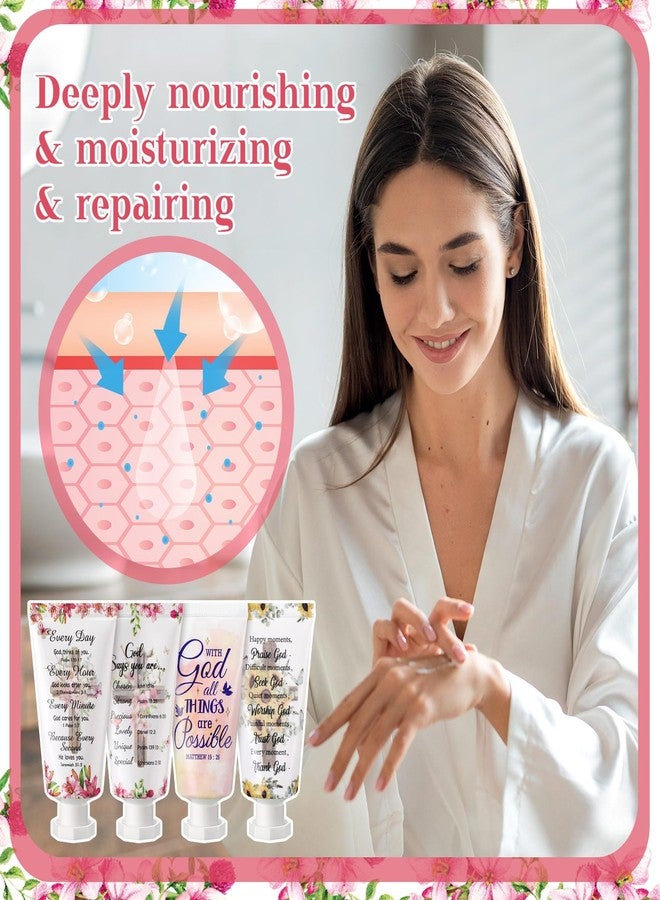 Sacubee 100 Pcs Christian Hand Cream Bulk Gifts for Women Bible Verse Mini Hand Lotion Scripture Travel Lotion for Dry Cracked Christian Religious Gifts Bulk for Mom Women Teacher Wedding Favors (Cross Style) - Image 4