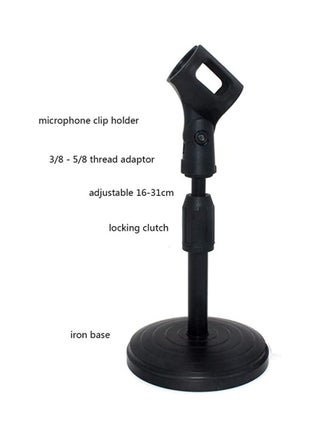 Microphone mini adjustable stand,Best use for conference room, Mic Clip and Heavy Iron Base,Foldable,Retractable and Adjustable for Live Broadcasts,Podcasts,Singing,Computer,Meetings and Lectures - pzsku/ZC29CEA8B025E38AA40CCZ/45/_/1671875524/219af89c-eee2-4958-a447-7621fb592a64