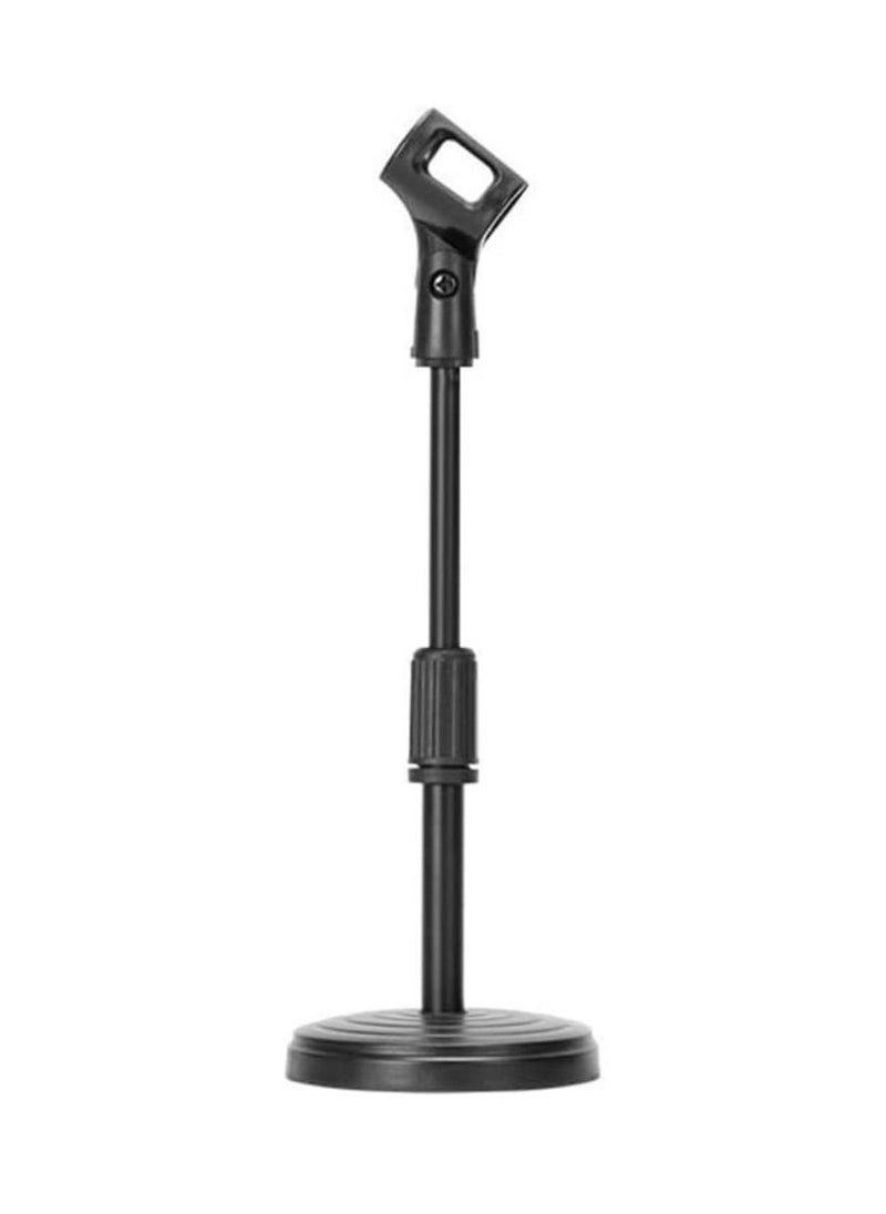 Microphone mini adjustable stand,Best use for conference room, Mic Clip and Heavy Iron Base,Foldable,Retractable and Adjustable for Live Broadcasts,Podcasts,Singing,Computer,Meetings and Lectures