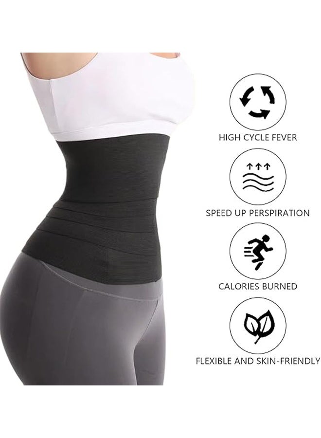 Generic 3m Waist Trainer for Women Lower Belly Fat, Slimming Tummy Wrap Belt Adjustable Comfortable Back Braces for Lower Back Pain Relief Abdominal Body Slimming Belt For Flat Tummy Belly Slimming Belt Sweat Band, Non-Slip - Image 4